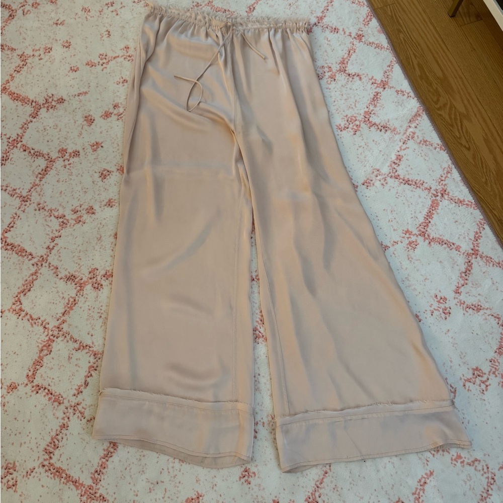 Free People Cream Wide-Leg Pants